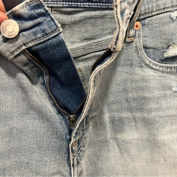 Gap | Girlfriend Mid Rise Denim | Distressed | Size 29 / 8 New - Picture 4 of 8